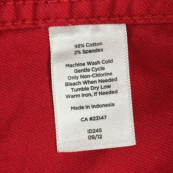 Talbots Classic Red Denim Jacket Size LP NWOT - Picture 13 of 14